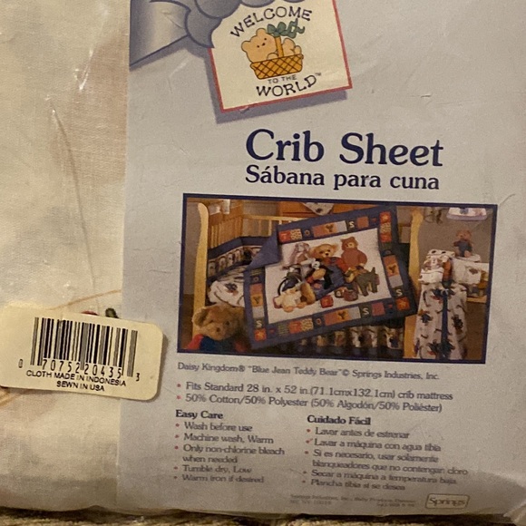 🧸 NWT Welcome to the World Crib Sheet - Picture 3 of 6